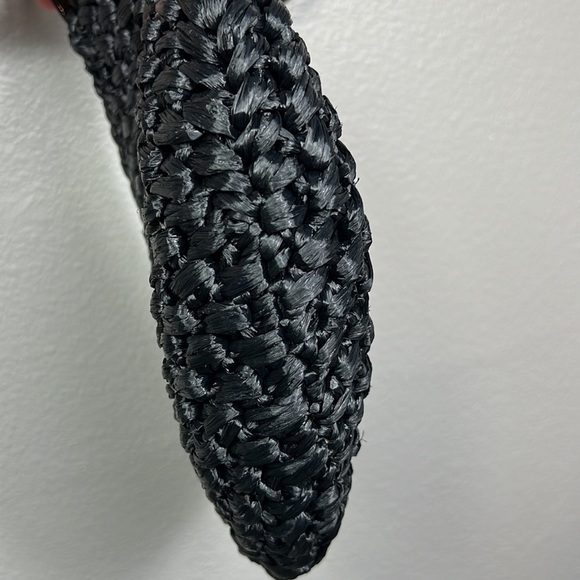 Rodo Italian Crescent Black Woven Crossbody - Picture 11 of 12